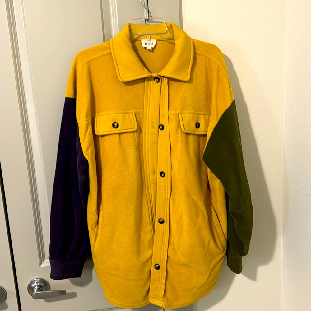 Mardi Gras shirt jacket